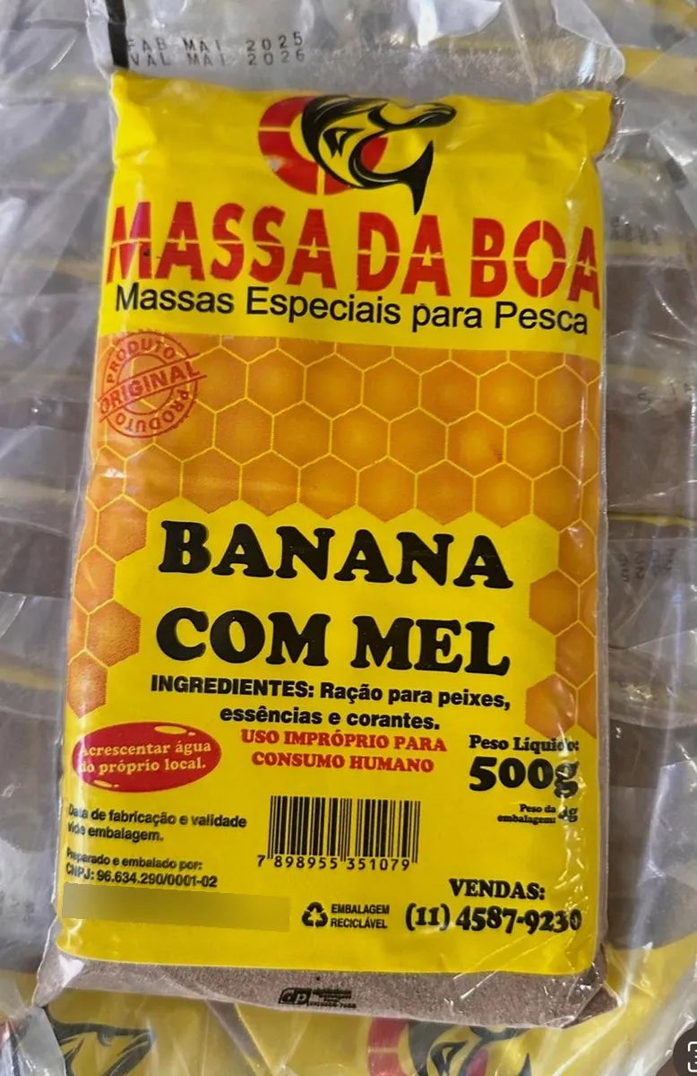 Kit 3 Massas Pesca P40 Turbinada + 7 Massas E Banana Com Mel