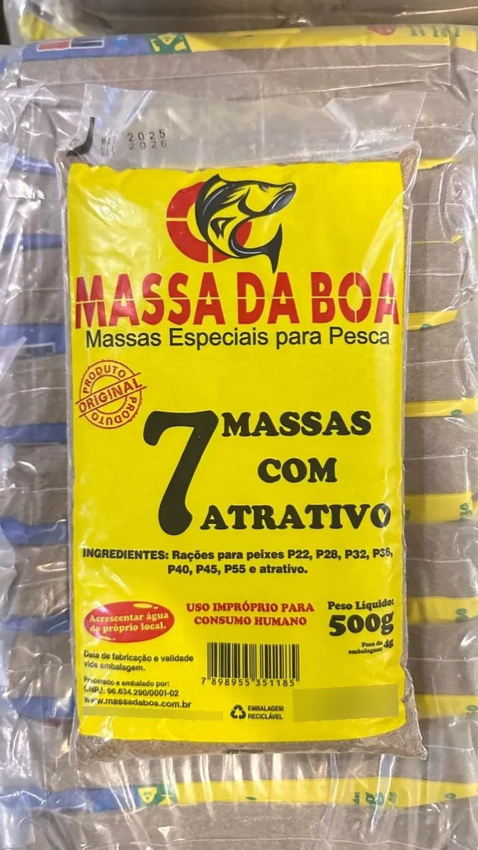 Kit 3 Massas Pesca P40 Turbinada + 7 Massas E Banana Com Mel